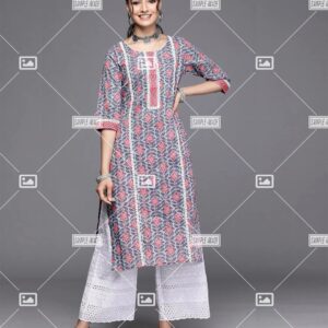 Anarkali-Style Long Kameez with Palazzo Pairing